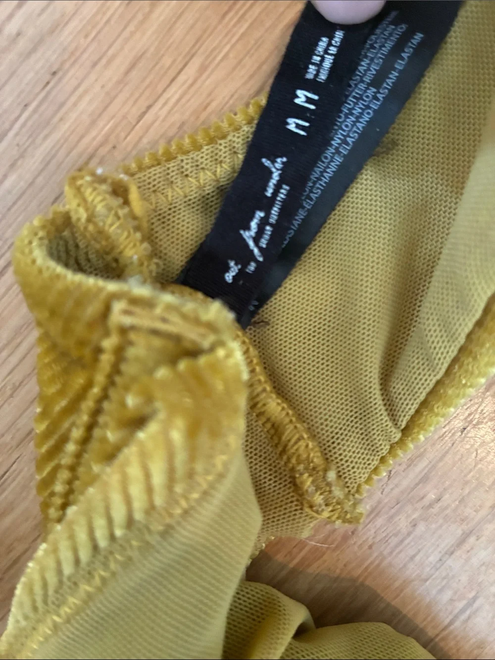 Urban Outfitters Out From Under Olive Velvet Underwire Bralette